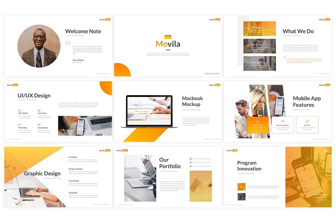 Movila - Template PowerPoint Kreatif dan Minimalis
