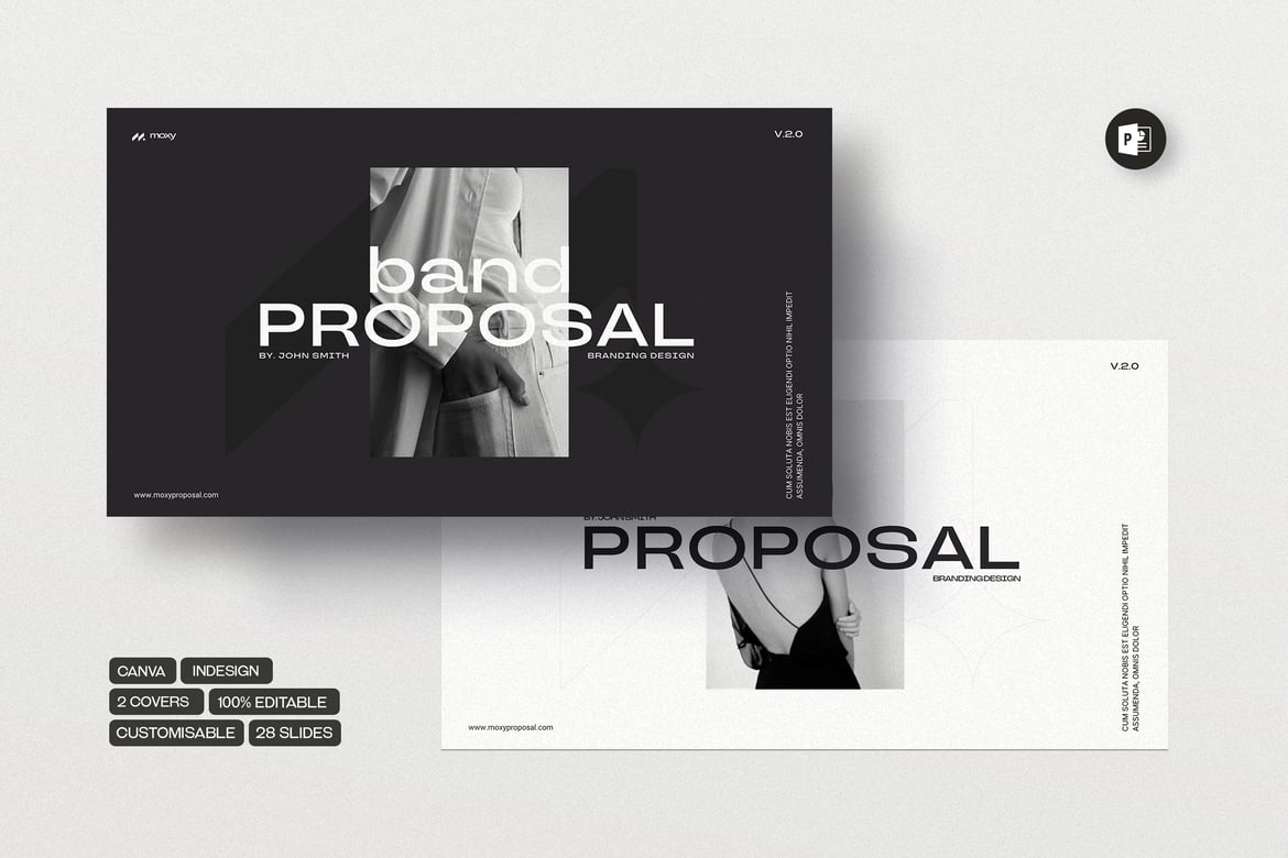 Template PowerPoint Proposal MOXY yang Modern dan Menarik