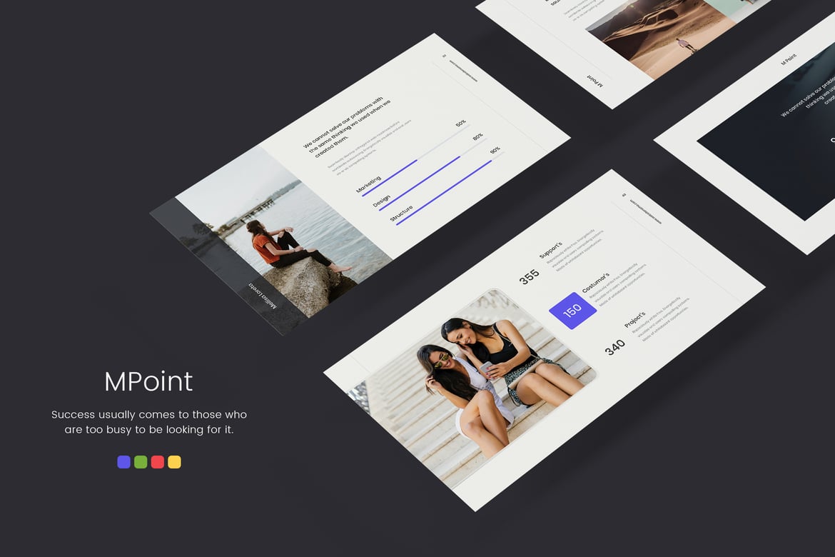 Template Presentasi Minimalis & Bisnis MPOINT (PowerPoint)