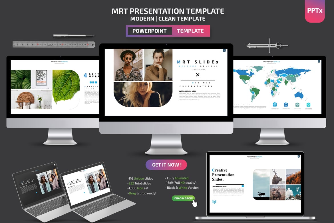 Template Powerpoint MRT yang Profesional dan Menarik