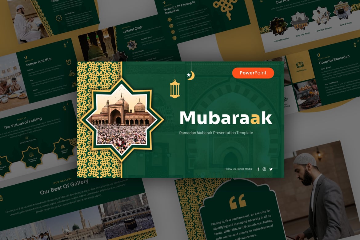 Template PowerPoint Mubaraak - Selamat Ramadan