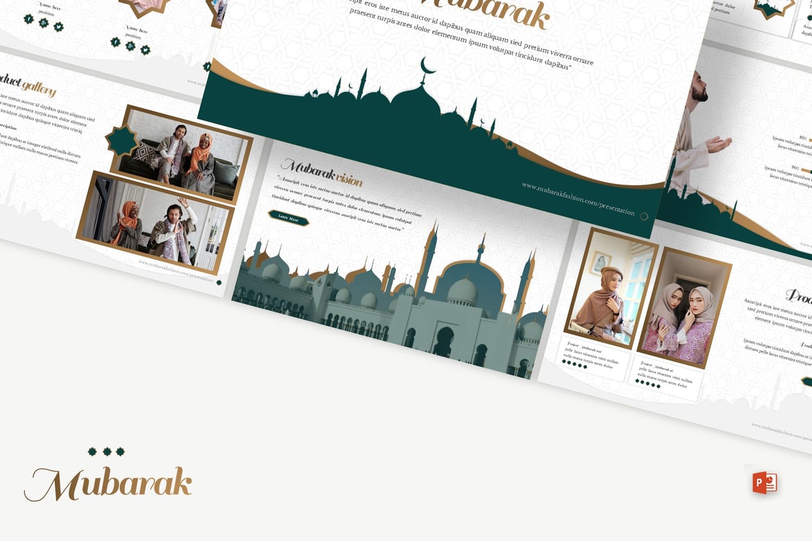 Template Presentasi PowerPoint Mubarak - Toko Islam Modern