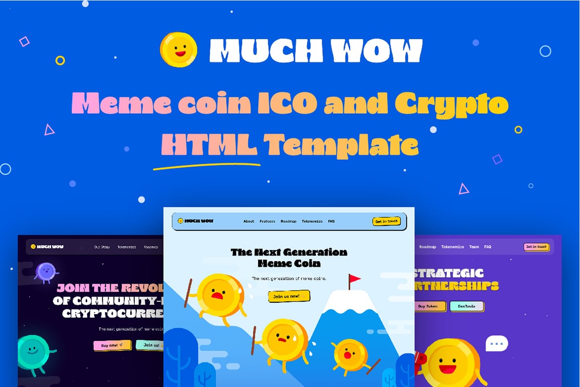 MuchWow - Template Website ICO Meme Coin dan Crypto yang Menarik