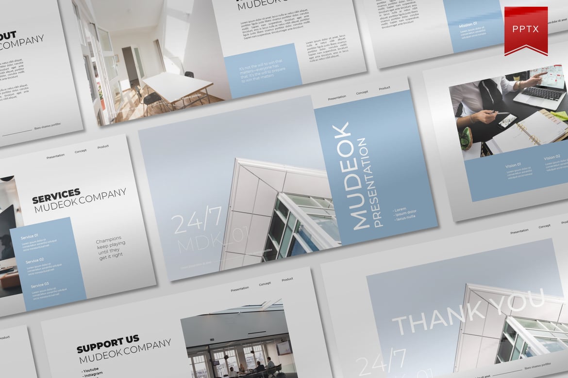 Template Powerpoint Mudeok yang Menarik dan Profesional