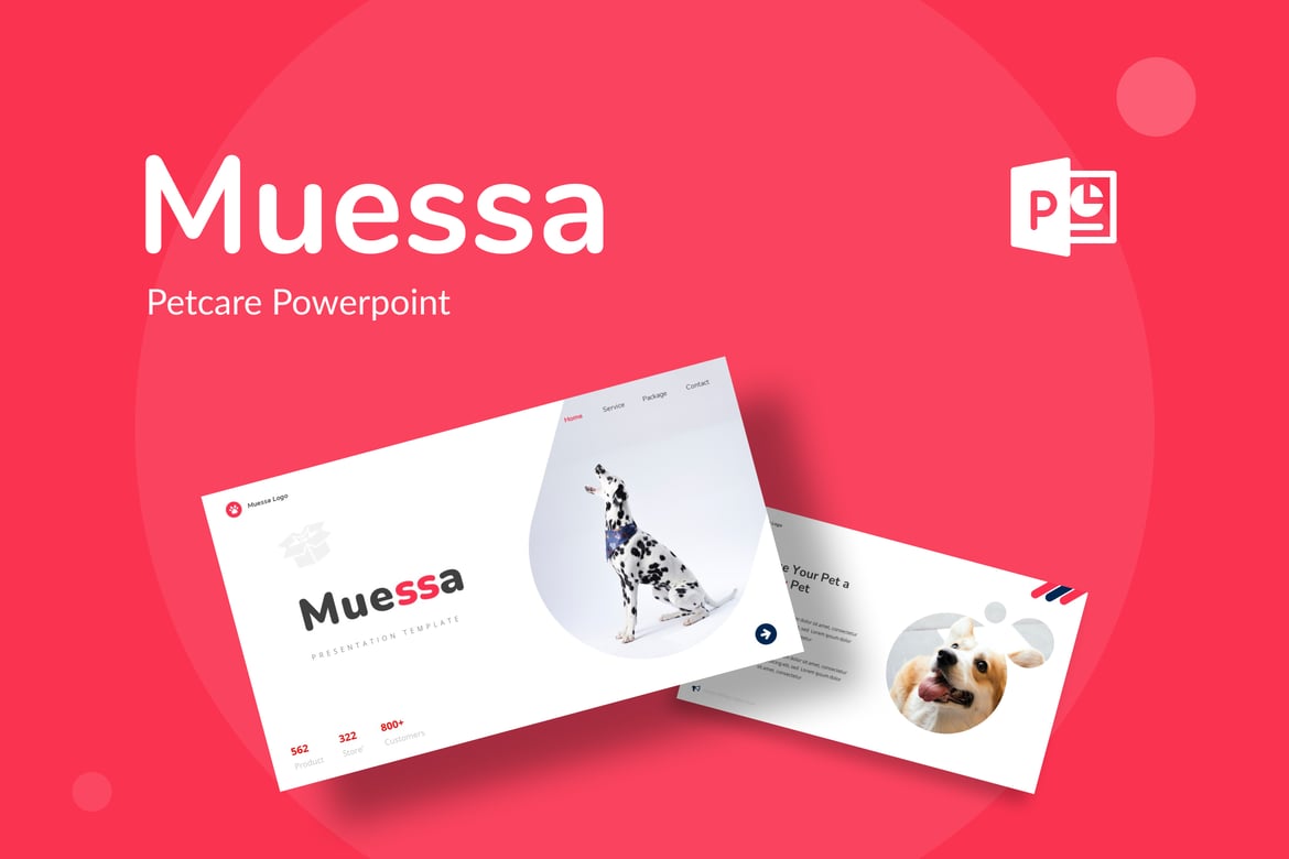 Template PowerPoint Muessa untuk Petcare yang Menarik dan Profesional