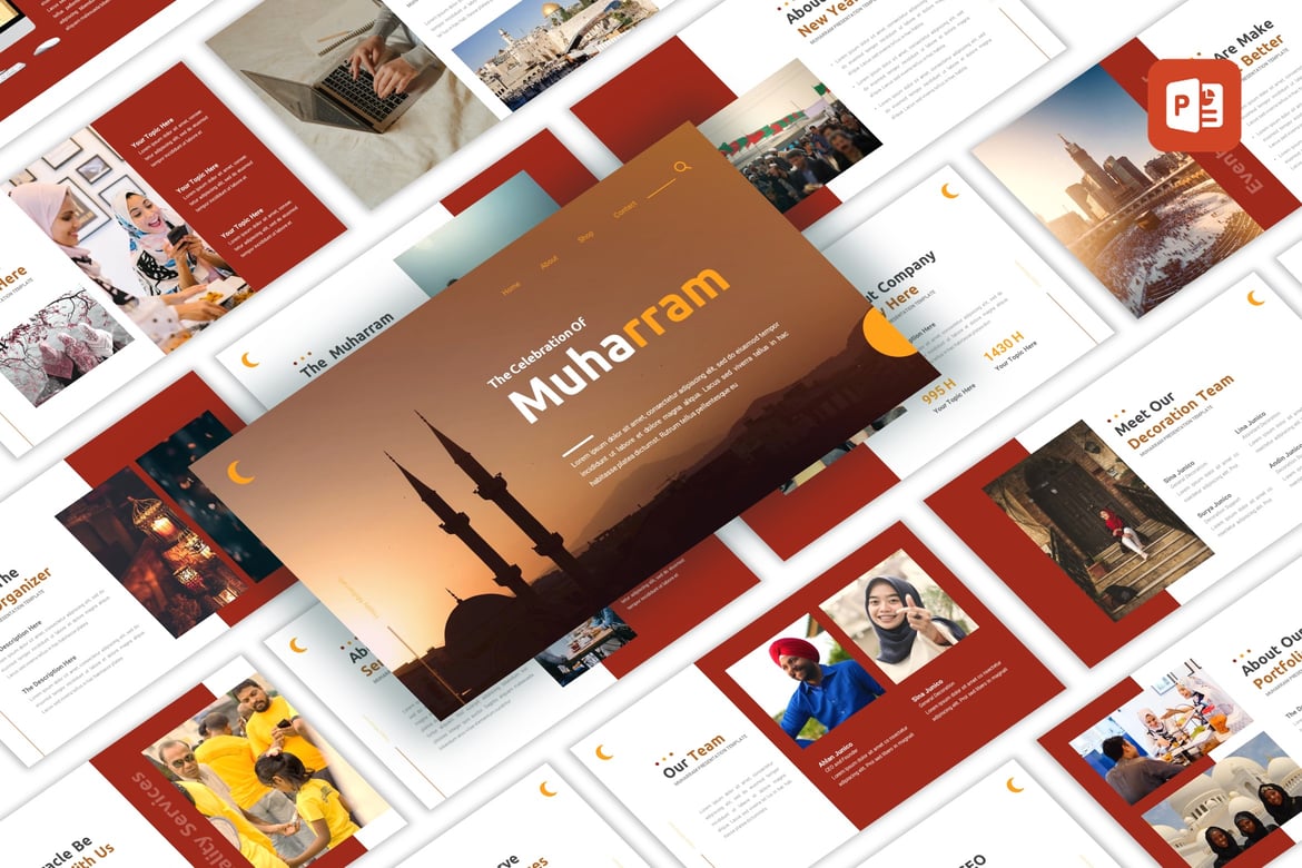 Template PowerPoint Perayaan Muharram yang Menarik dan Kreatif