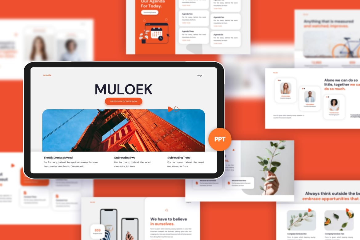 Template PowerPoint Kreatif Muloek yang Menarik dan Profesional