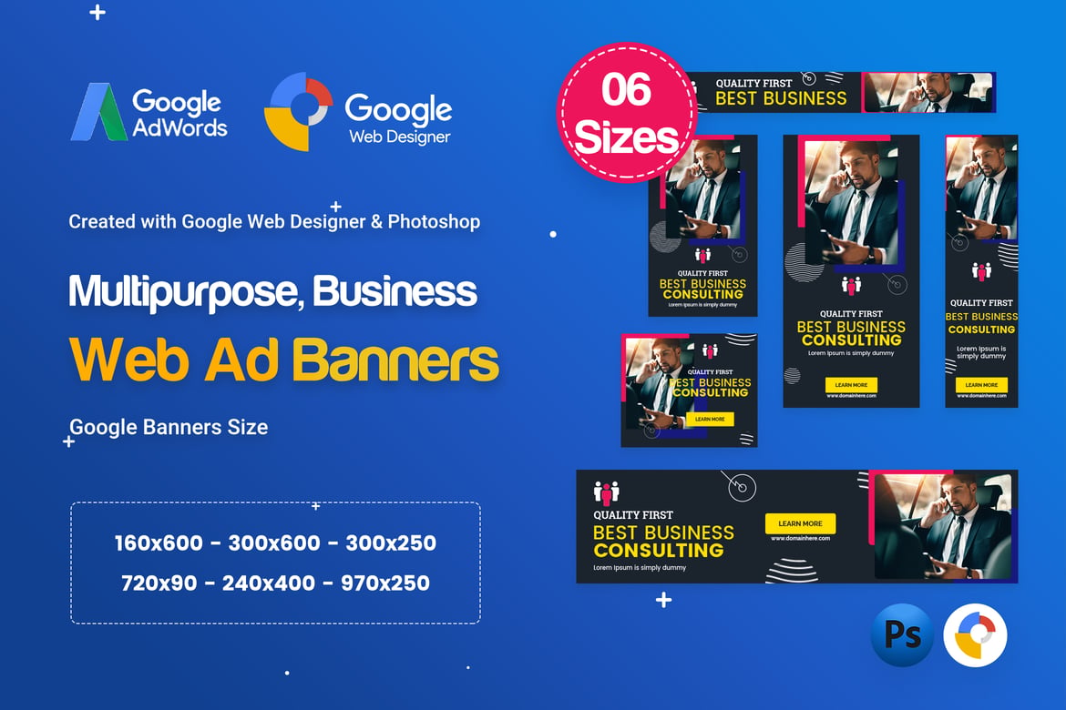 Template Website Banner Serba Guna HTML5 D74 - GWD & PSD