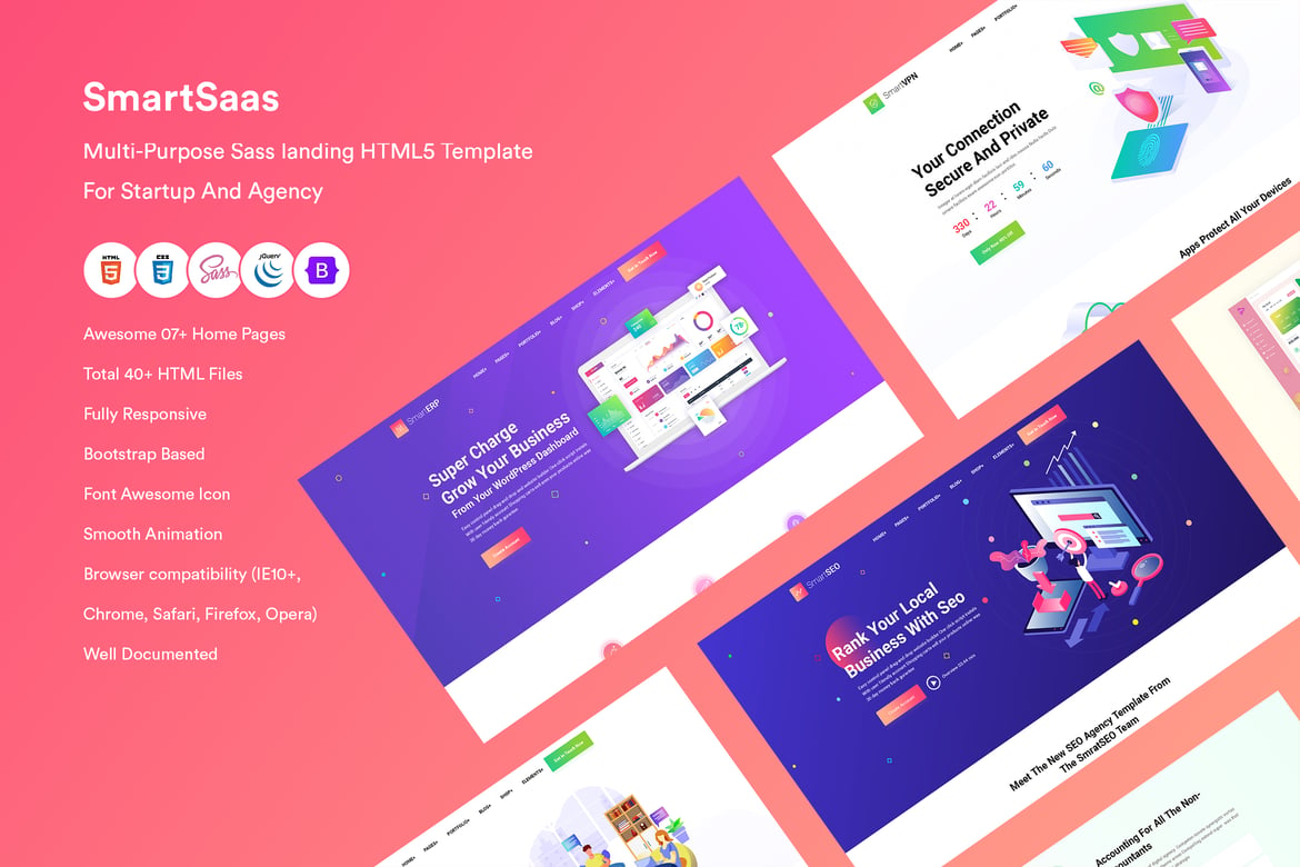 Template Website HTML5 Serbaguna untuk SaaS dan Produk Digital