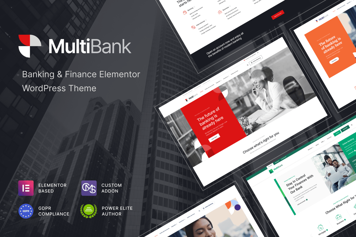 Multibank - Tema WordPress untuk Bisnis dan Keuangan yang Sempurna