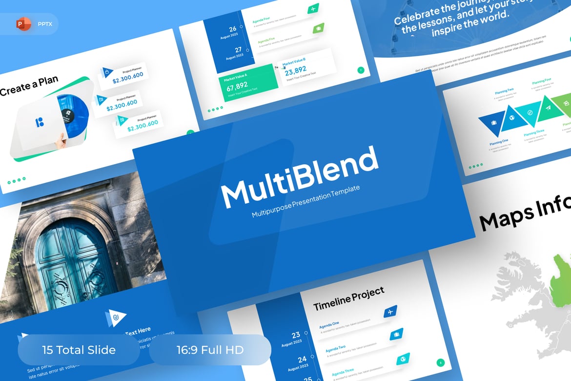 Template Presentasi MultiBlend - Solusi PowerPoint Serbaguna