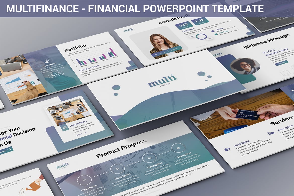 Template Powerpoint MultiFinance - Solusi Presentasi Keuangan Modern