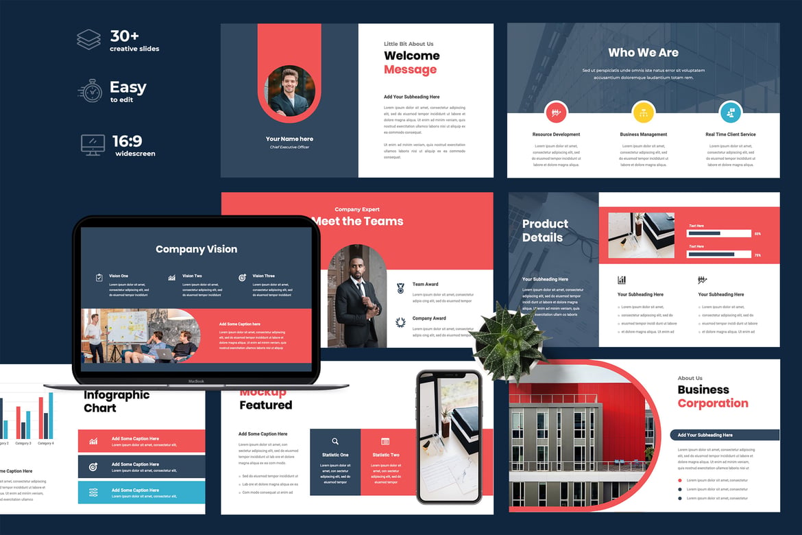 Template Powerpoint Multimilion yang Stylish dan Modern