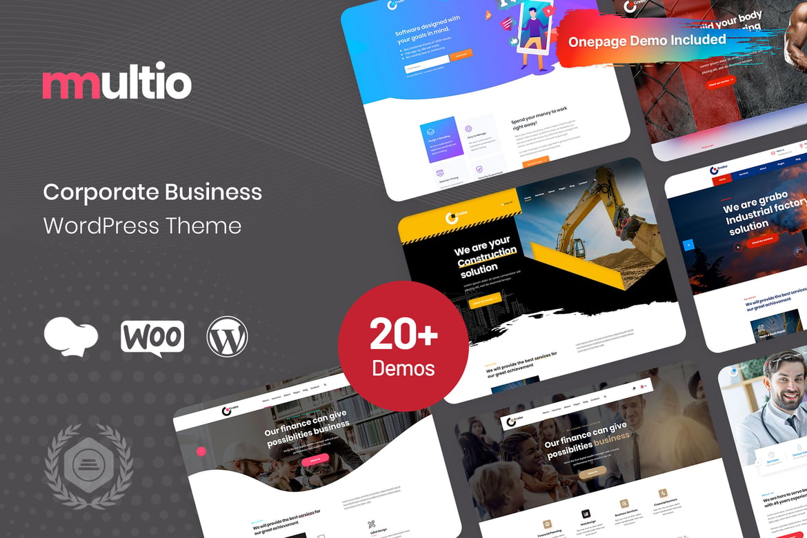 Multio - Tema WordPress Bisnis Korporat yang Kreatif dan Modern