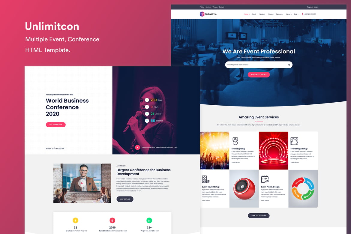 Template Website Event dan Konferensi yang Modern dan Menarik