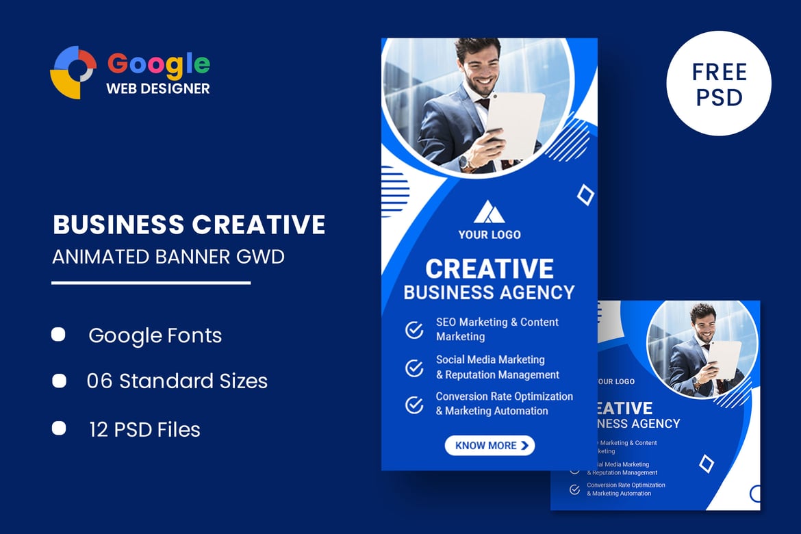 Template Website Banner Animasi Serbaguna untuk Bisnis