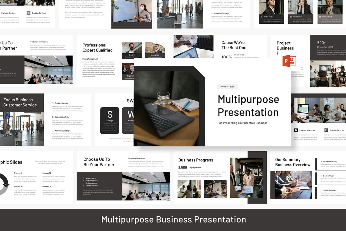Template Presentasi Bisnis Serbaguna PowerPoint yang Menarik