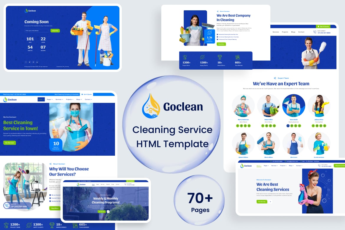 Template Website Serbaguna untuk Layanan Kebersihan dan Renovasi