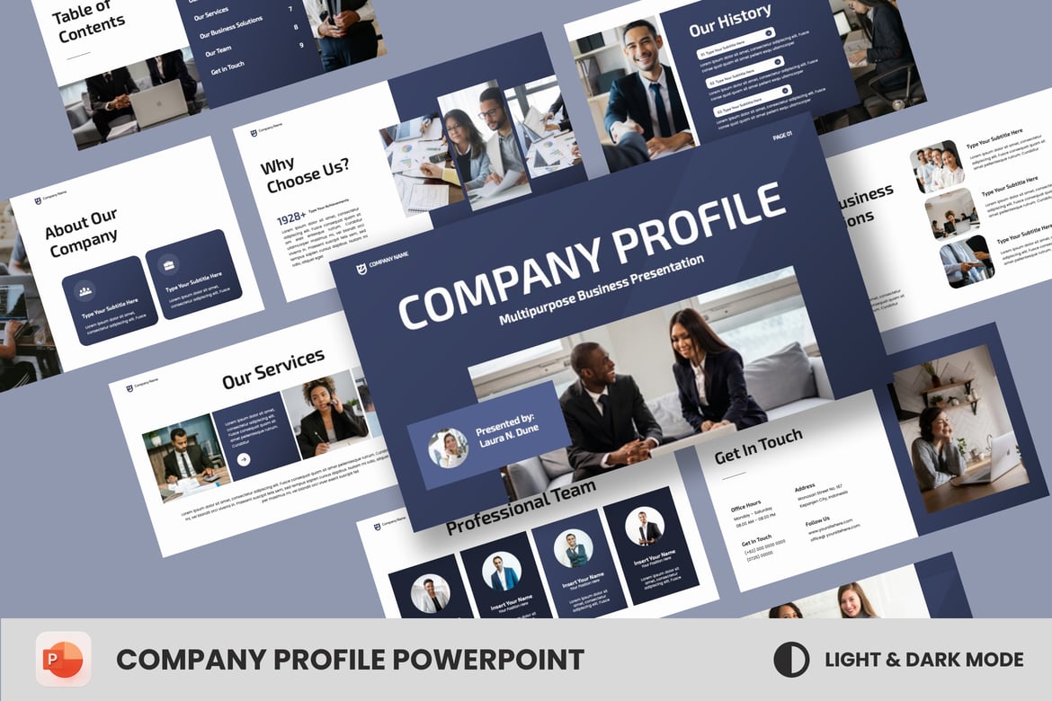 Template Presentasi Profil Perusahaan Serbaguna yang Menarik