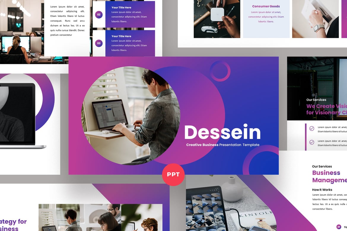 Template PowerPoint Kreatif Multifungsi untuk Bisnis