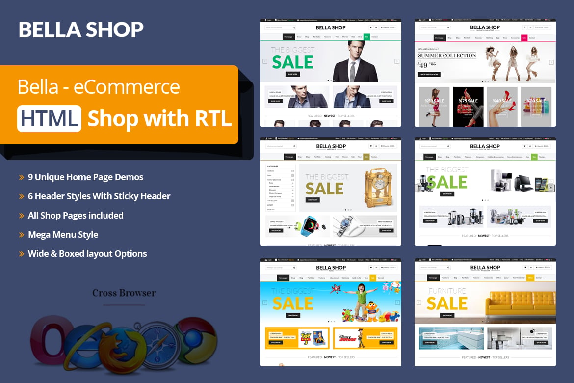 Template Website E-Commerce Serbaguna - Bella Shop