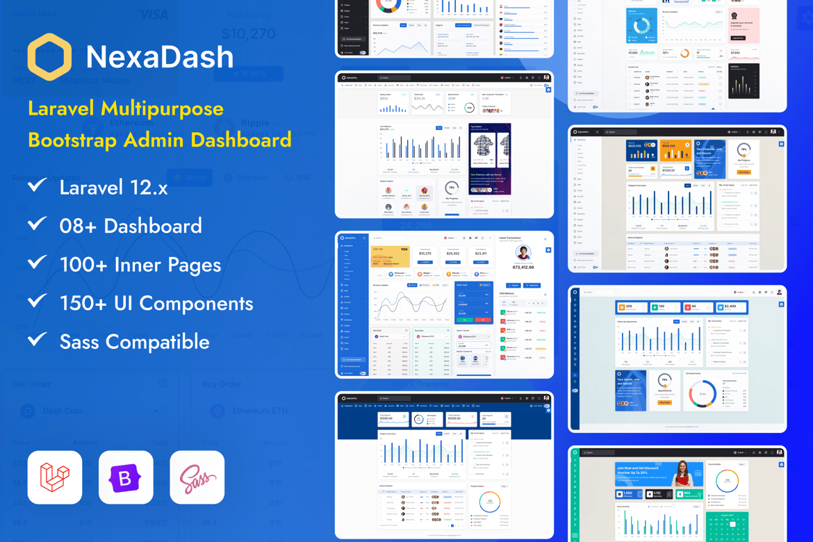Template Website Admin Dashboard Laravel Serbaguna yang Modern