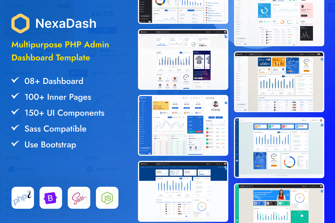Template Website Admin PHP Serbaguna NexaDash