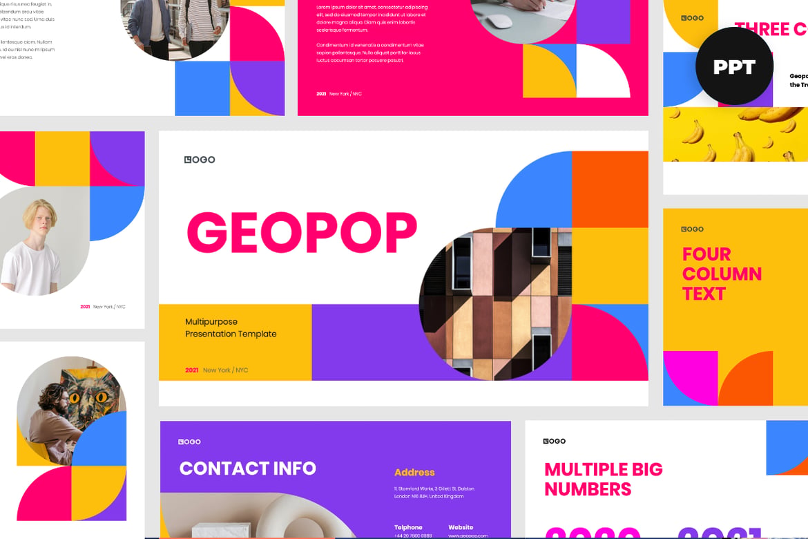 Template Presentasi PowerPoint Serbaguna Geopop