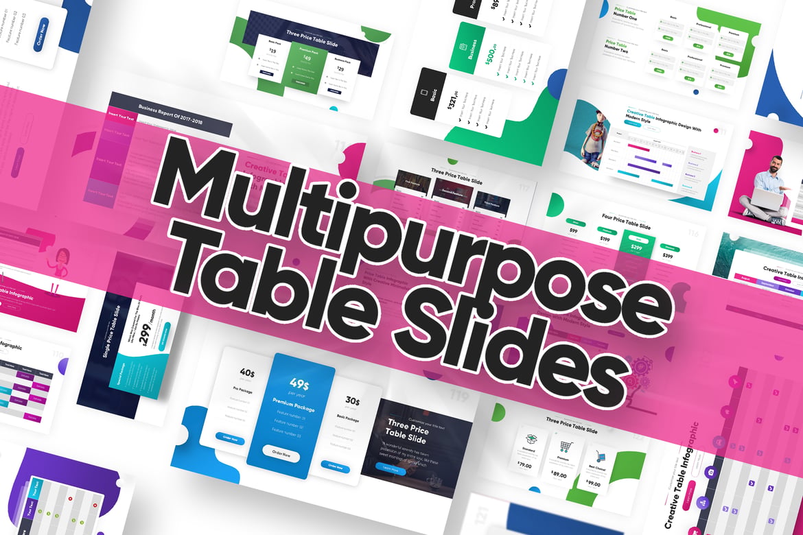 Template PowerPoint Meja Serbaguna yang Kreatif dan Profesional