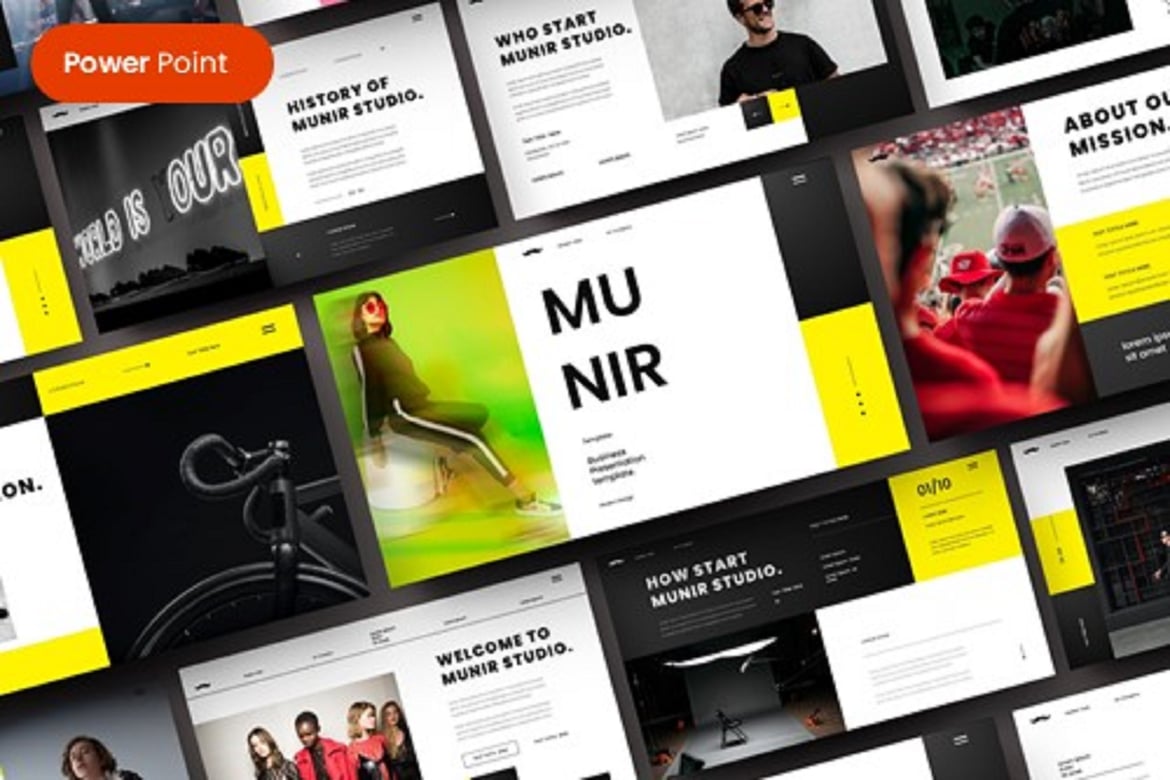 Template PowerPoint Bisnis Munir - Solusi Presentasi Profesional