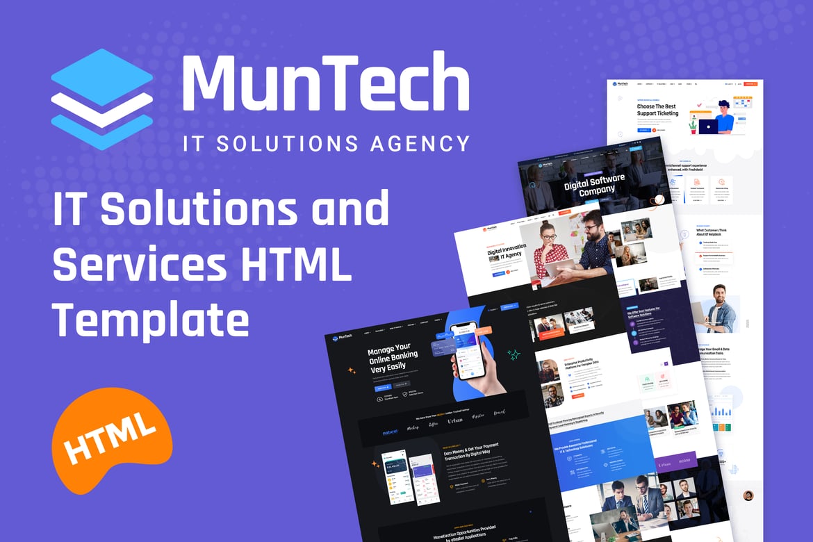 Munteh - Template Website Solusi IT Modern dan Profesional
