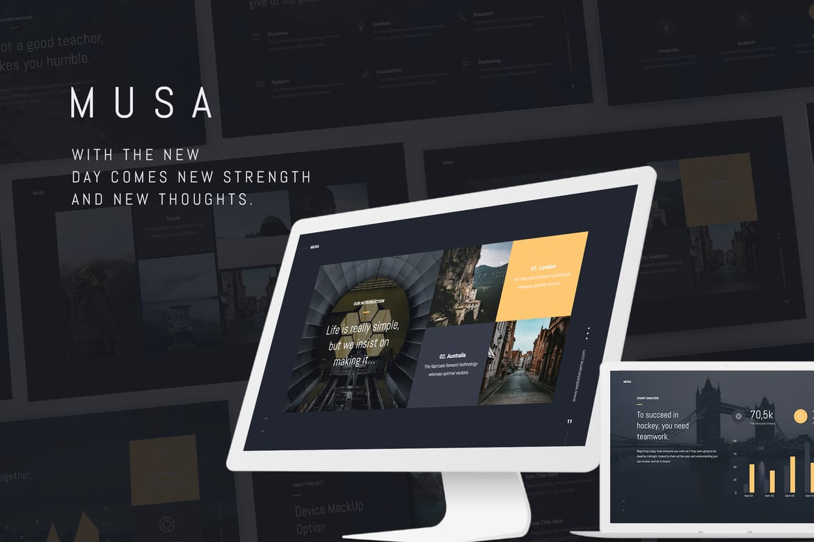 Template Presentasi Bisnis & Kreatif MUSA (PowerPoint)
