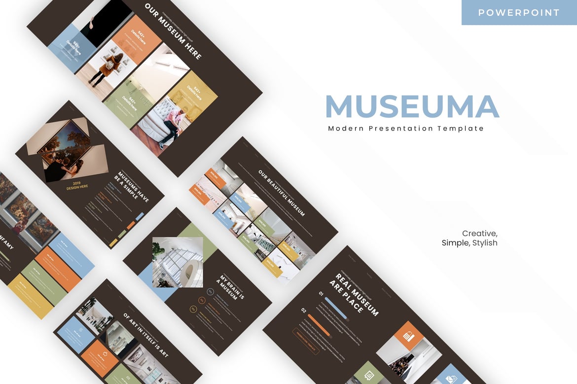 Museuma - Template PowerPoint Multifungsi yang Menarik