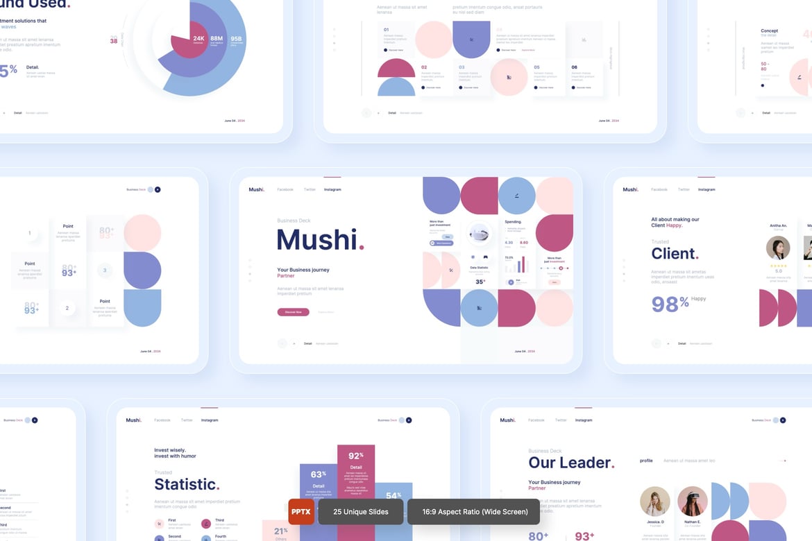 Mushi - Template PowerPoint Serbaguna untuk Presentasi Bisnis
