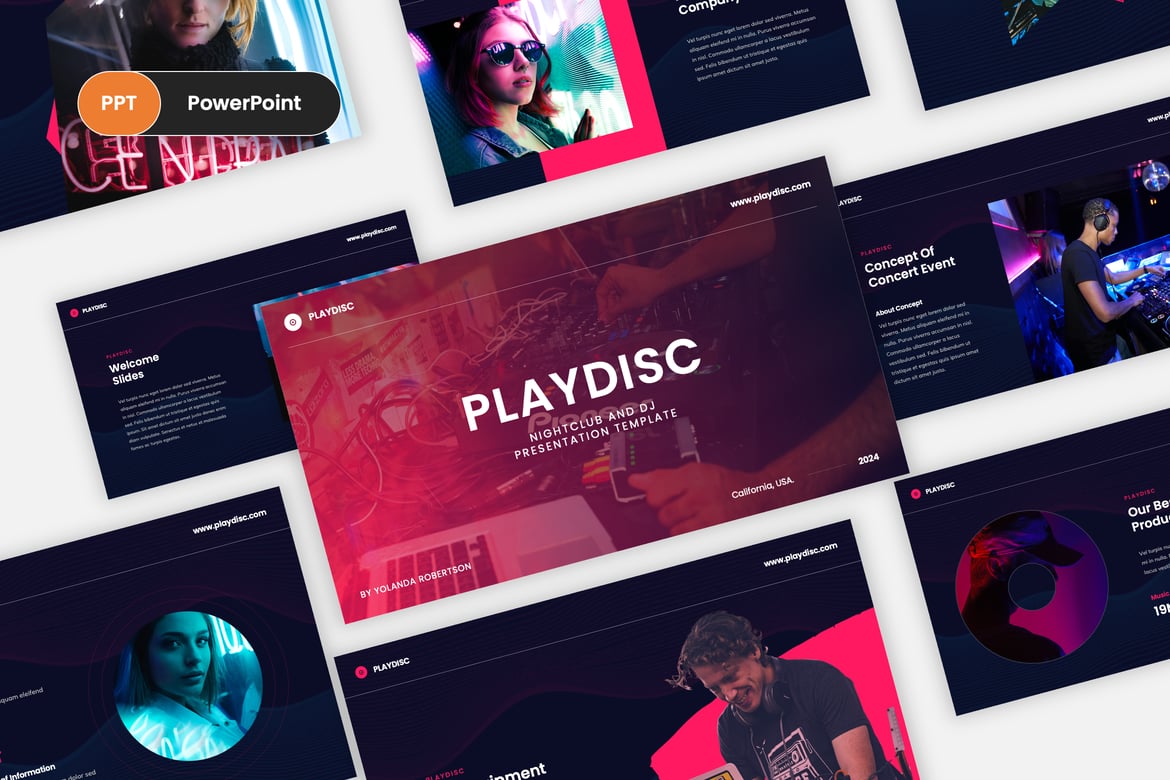 Template PowerPoint Musik & Disc Jockey yang Menarik