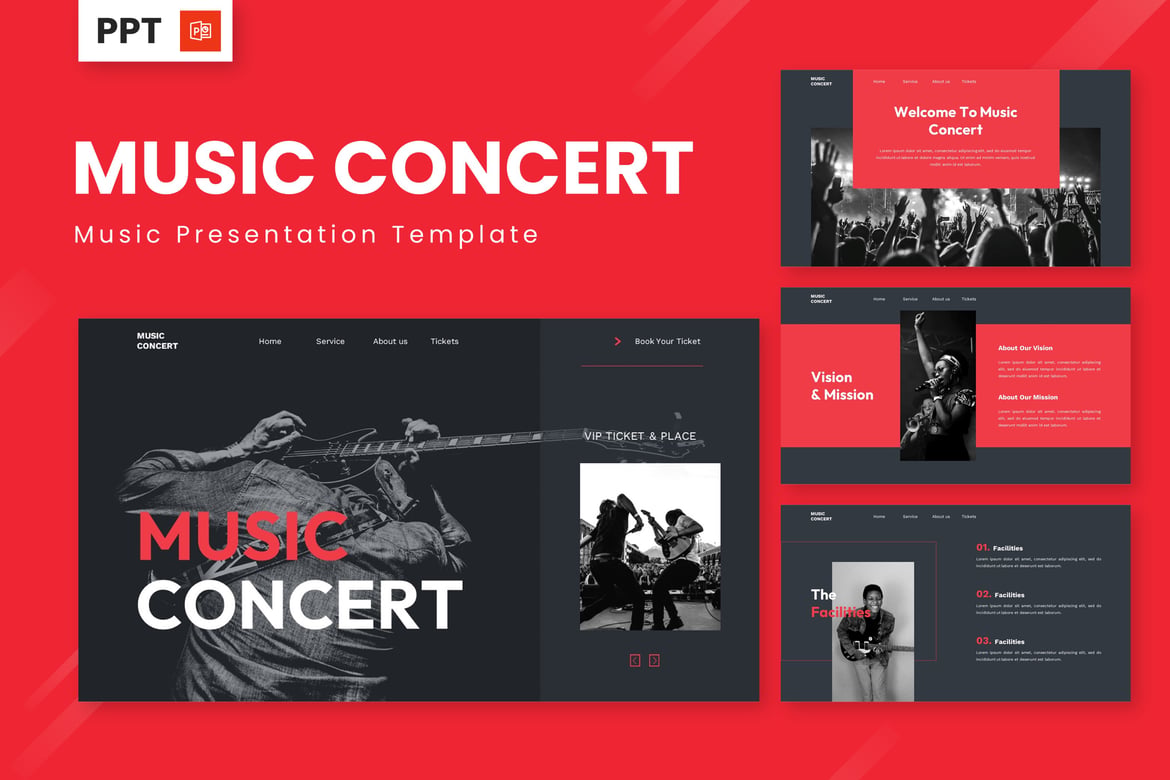 Template Powerpoint Konser Musik - Siapkan Presentasimu dengan Gaya