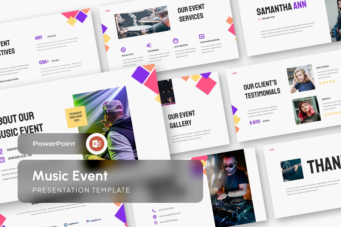 Template Presentasi Musik PowerPoint yang Menarik dan Profesional