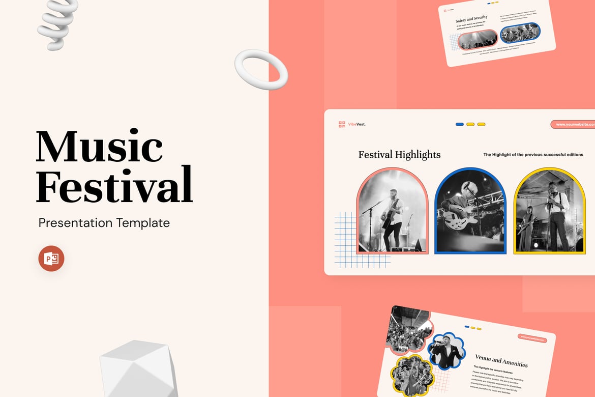 Template Powerpoint Festival Musik yang Menakjubkan