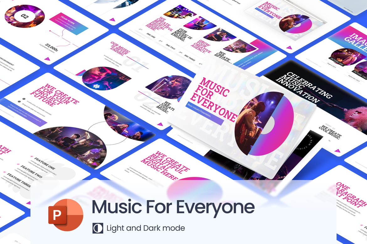 Template PowerPoint Musik untuk Semua Kalangan