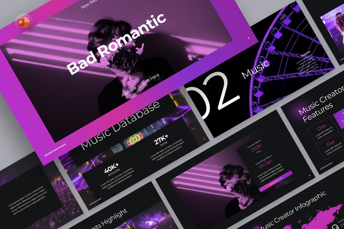Template PowerPoint Musik yang Menarik dan Profesional