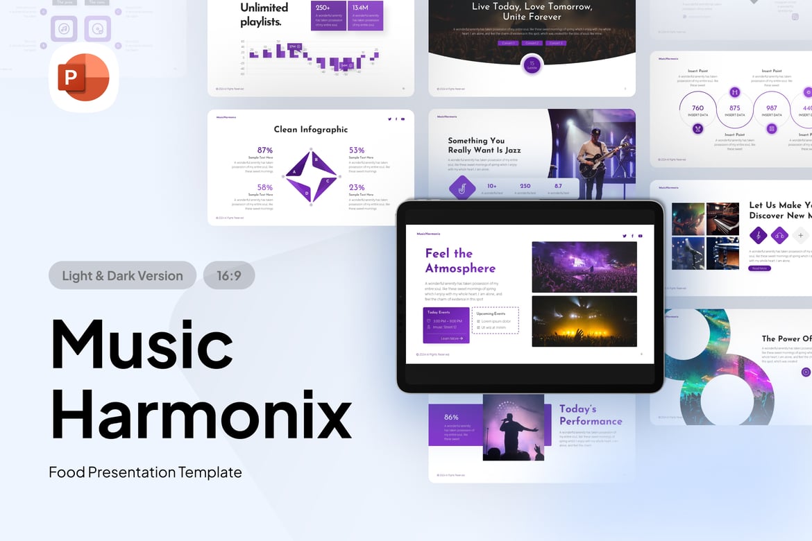 Template Presentasi Musik - PowerPoint yang Menarik