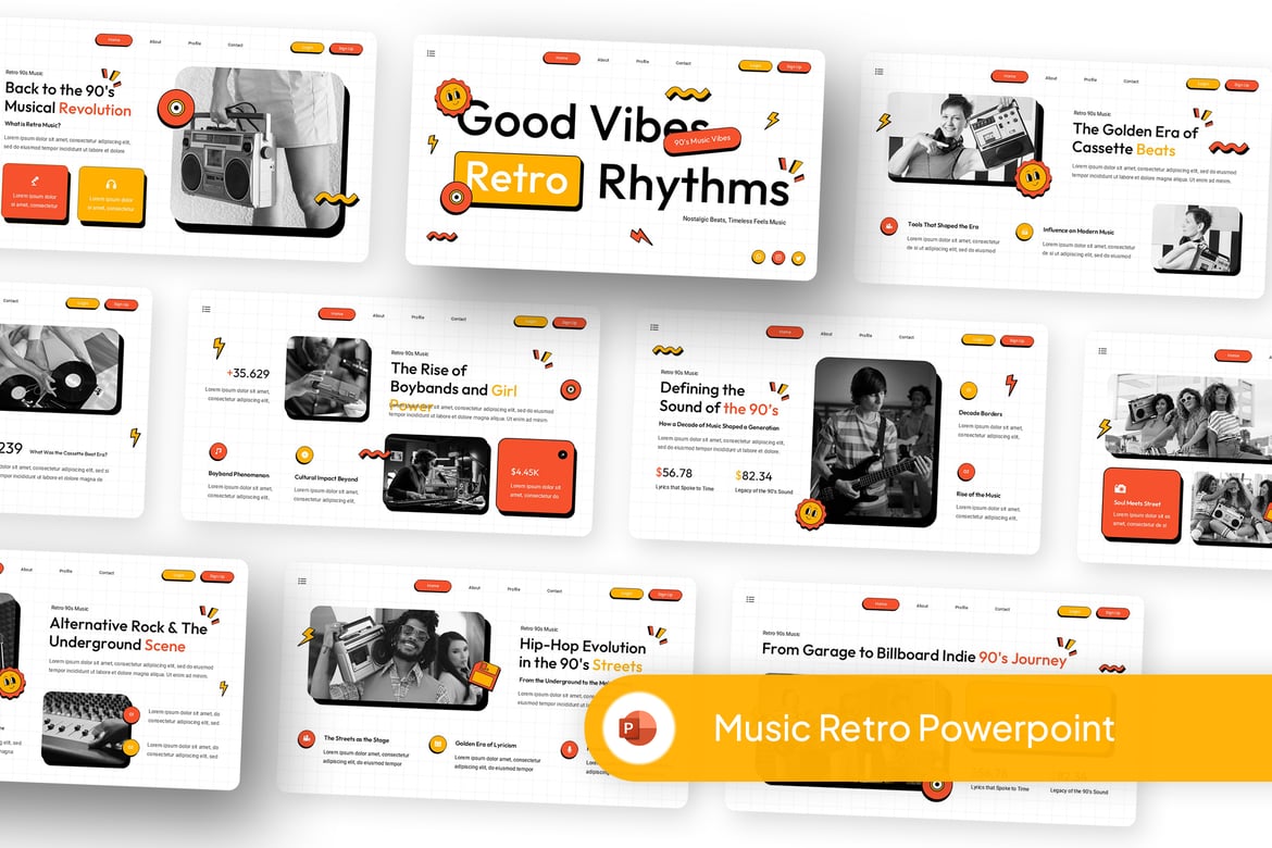 Template Powerpoint Acara Musik yang Kreatif dan Menarik