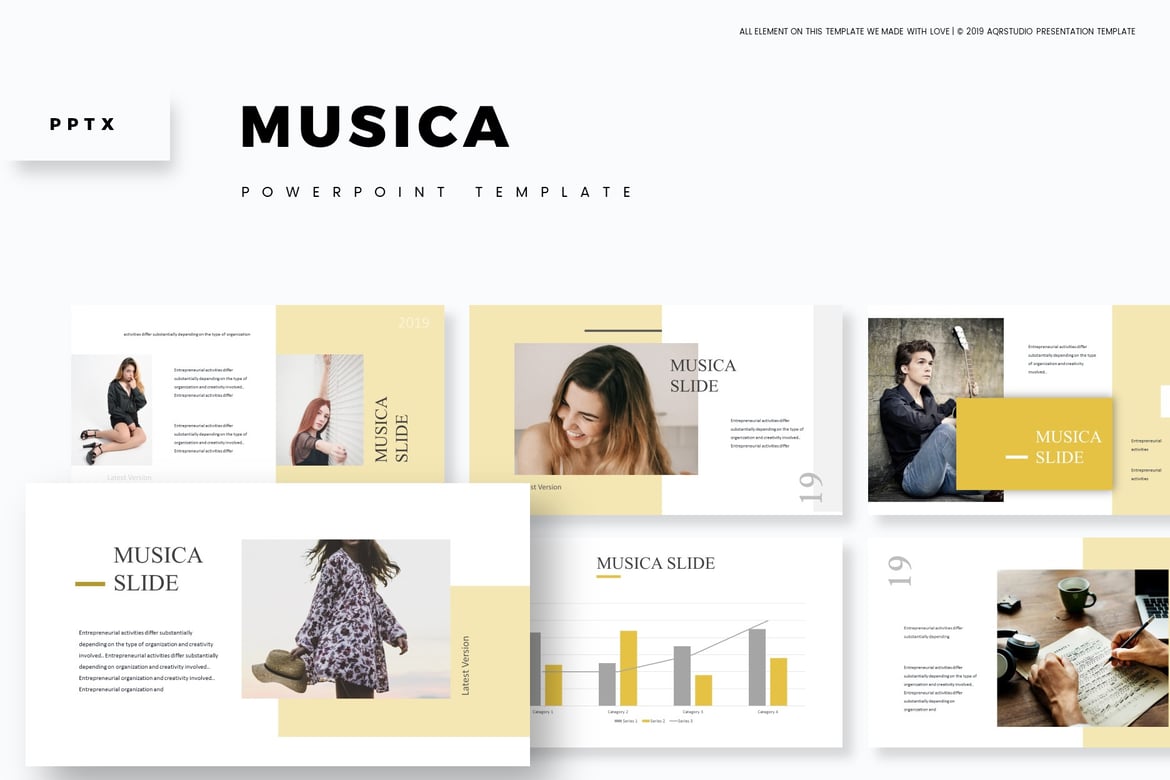 Template PowerPoint Musica - Solusi Presentasi Kreatif dan Menarik