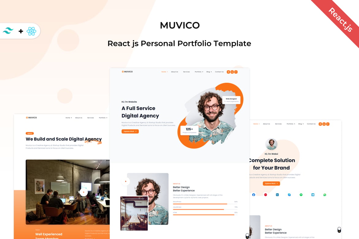 Muvico - Template Web Portfolio Pribadi yang Minimalis dan Responsif