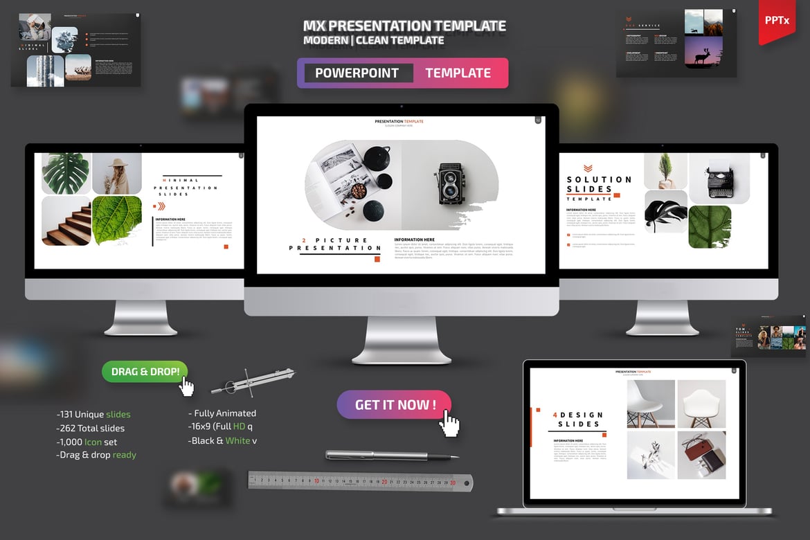 Template Powerpoint Presentasi Mx yang Menarik dan Profesional