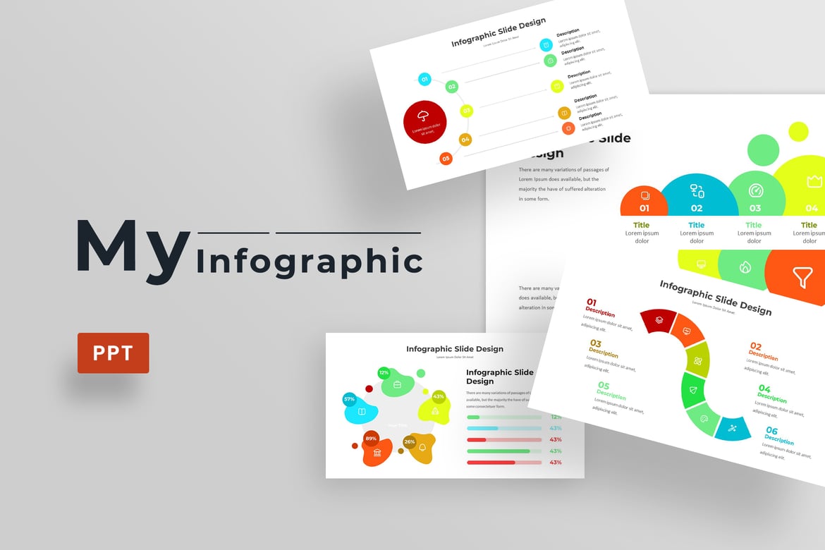 Template Presentasi PowerPoint Infografis untuk Bisnis Anda