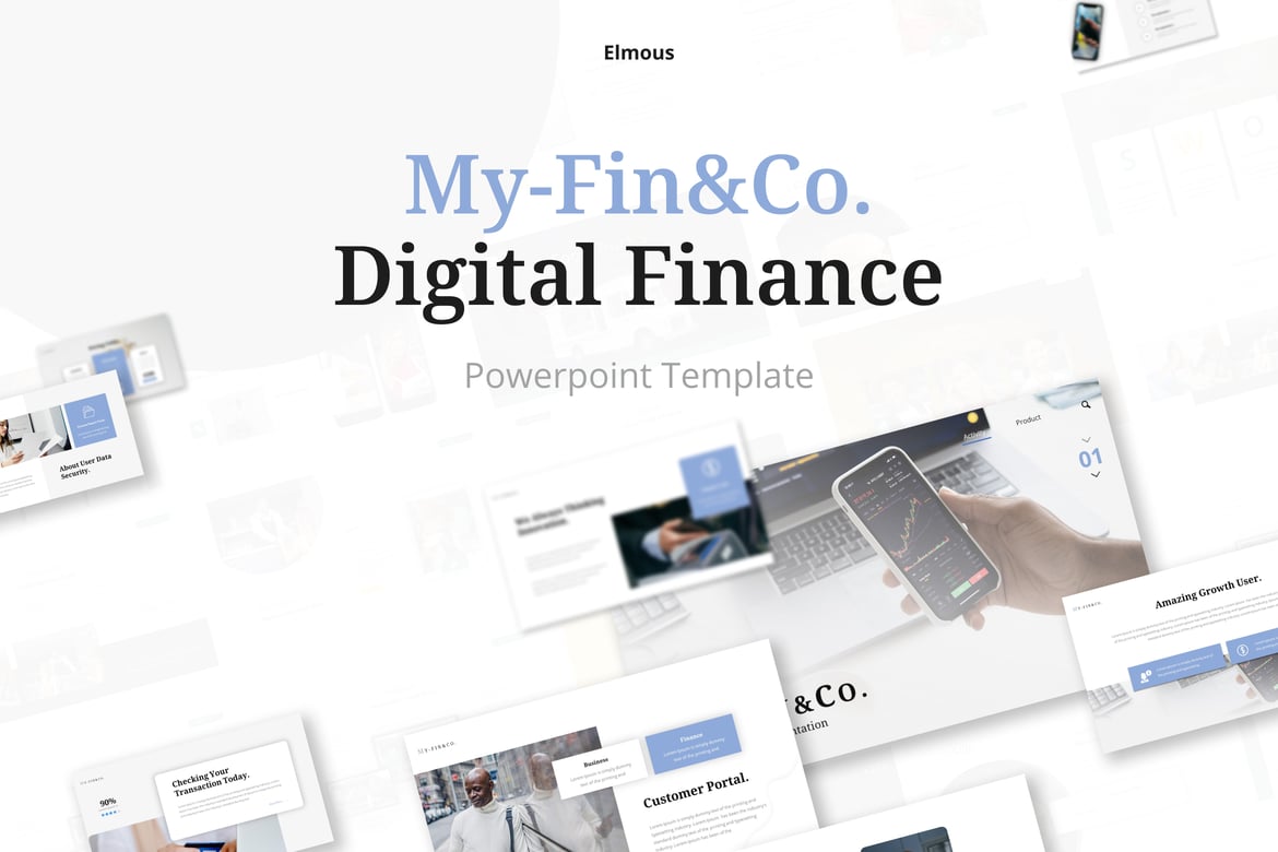Template Presentasi PowerPoint Digital Finance My-Fin&Co yang Menarik