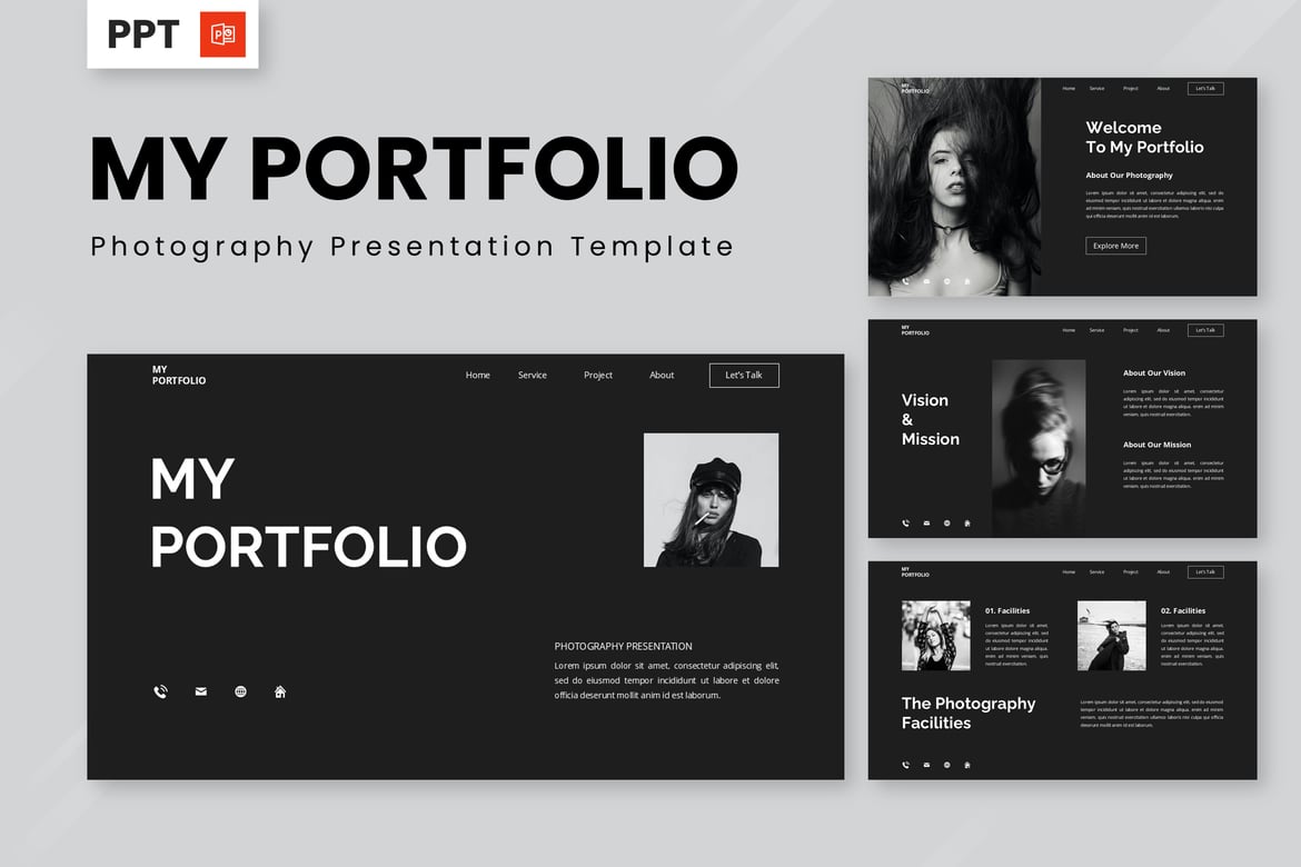 Template Presentasi Portfolio Fotografi yang Menawan