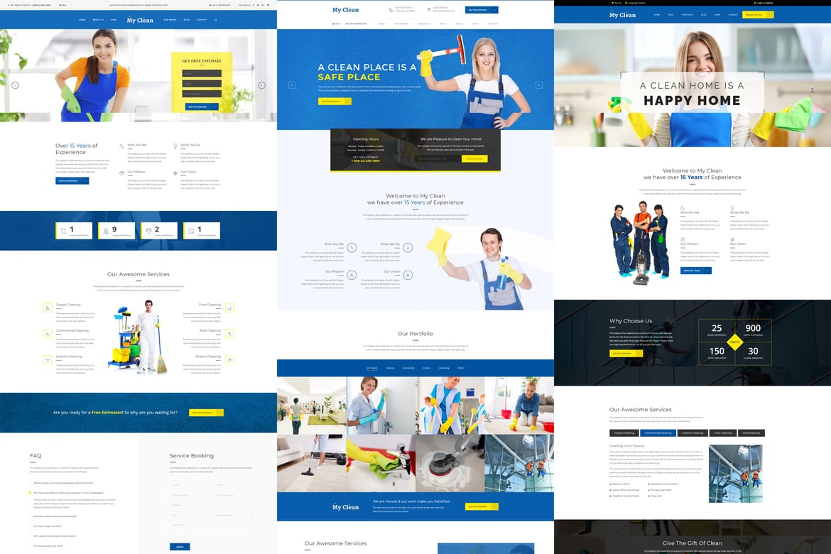 MyClean - Template Website Responsif untuk Perusahaan Kebersihan