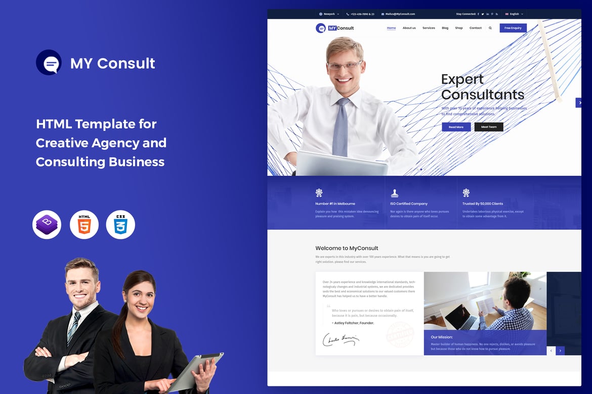 MyConsult - Template Website Layanan Konsultasi Bisnis yang Profesional